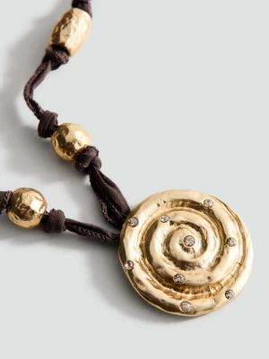 Spiralny naszyjnik złoty - Kobieta - Rozmiar uniwersalny - MANGO