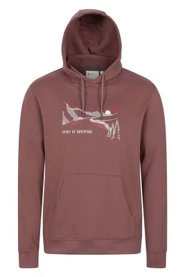 Spirit of Adventure męska bluza z kapturem z grafiką - Brown Mountain Warehouse