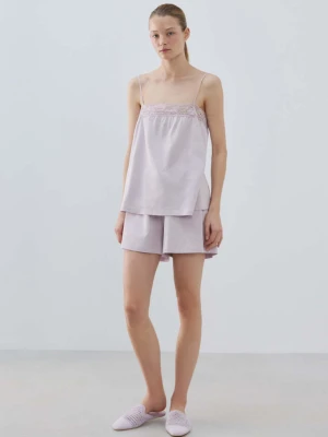 Spodenki bawełniane liliowy - Kobieta - - MANGO