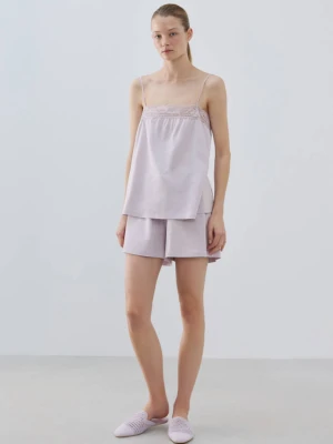 Spodenki bawełniane liliowy - Kobieta - - MANGO