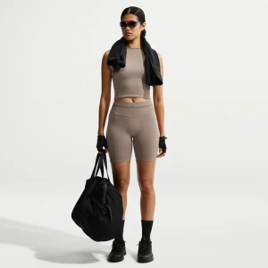 Spodenki damskie 12, 5 cm NikeSKIMS Ribbed Seamless - Brązowy