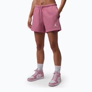 Spodenki damskie Jordan Fleece desert berry/white Różowy