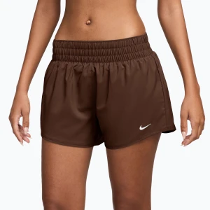 Spodenki damskie Nike One Dri-Fit 3" cacao wow / white Brązowy
