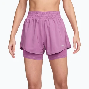 Spodenki damskie Nike One Dri-Fit High-Waisted 3" 2In1 light magenta/white