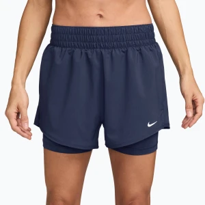 Spodenki damskie Nike One Dri-Fit High-Waisted 3" 2In1 midnight navy / white Granatowy