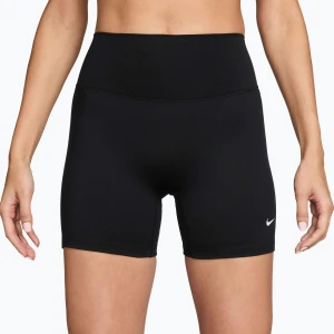Spodenki damskie Nike One High-Waisted Biker 5" black/white