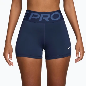 Spodenki damskie Nike Pro Sculpt High Waisted 3" Biker midnight navy / white Granatowy
