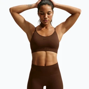 Spodenki damskie Nike Pro Seamless High-Waisted Biker 5" cacao wow Brązowy
