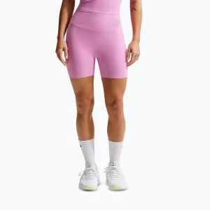 Spodenki damskie Nike Zenvy High Waisted Biker 5" light magenta/white