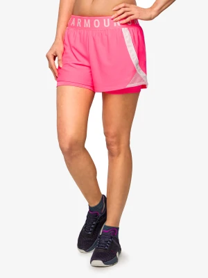 Spodenki damskie Under Armour Play Up 2-in-1 Shorts - cerise/white/white