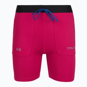 Spodenki damskie Under Armour Trail Run Fitted shaded fuchsia / black Różowy