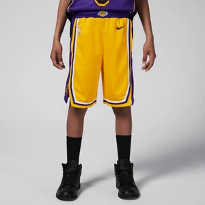 Spodenki dla dużych dzieci (chłopców) Nike NBA Swingman Los Angeles Lakers Icon Edition 2023/24 - Żółty