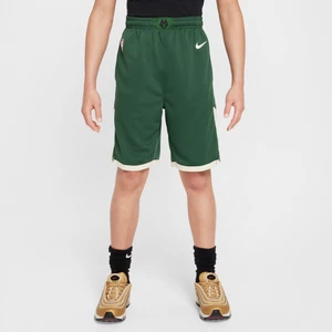 Spodenki dla dużych dzieci (chłopców) Nike NBA Swingman Milwaukee Bucks Icon Edition 2023/24 - Zieleń