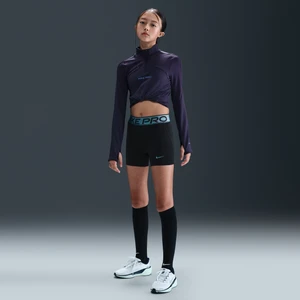 Zdjęcie produktu Spodenki dla dużych dzieci (dziewcząt) z błyszczącymi akcentami 8 cm Dri-FIT Nike Pro - Czerń