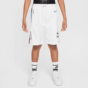 Spodenki dla dużych dzieci Nike Dri-FIT NBA Swingman Brooklyn Nets - Biel