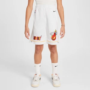 Spodenki dla dużych dzieci Nike Dri-FIT NBA Swingman Miami Heat - Biel