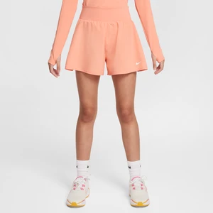 Spodenki dla dziewcząt Dri-FIT Nike - Pomarańczowy