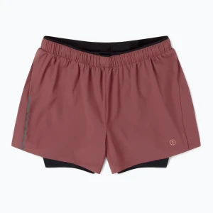 Spodenki do biegania damskie Ciele Athletics DLYShort4''LongBrief 2 penny Bordowy