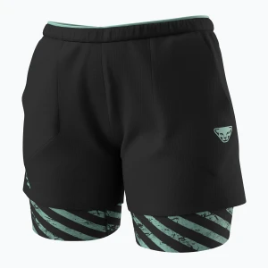 Spodenki do biegania damskie DYNAFIT Trail 2IN1 black out jadelite