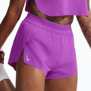 Spodenki do biegania damskie Nike AeroSwift Dri-Fit ADV Mid-Rise 3" vivid purple / purple pulse Fioletowy