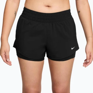 Spodenki do biegania damskie Nike One Dri-FIT 2IN1 black/white