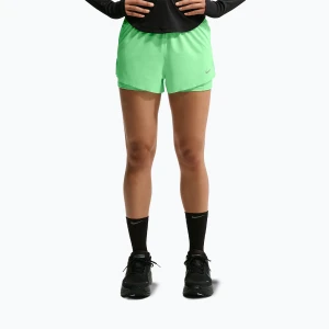 Spodenki do biegania damskie Nike Swift Mid-Rise 2in1 illusion green