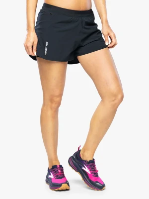 Spodenki do biegania damskie Salomon Cross 2in1 Short - deep black