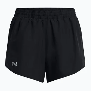 Spodenki do biegania damskie Under Armour Fly By 3" black / black / reflective