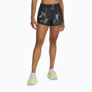 Spodenki do biegania damskie Under Armour Fly By 3" Printed black / reflective