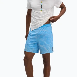 Spodenki do biegania męskie HOKA Glide Short 7" CLF PRT mineral blue