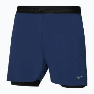 Spodenki do biegania męskie Mizuno Tech Light 5.5" 2IN1 estate blue