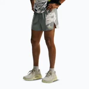 Spodenki do biegania męskie Nike Dri-Fit 4" smoke grey / black / light lemon twist
