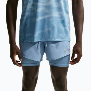 Spodenki do biegania męskie Nike Stride Dri-Fit Hybrid 5" work blue Granatowy