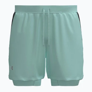 Spodenki do biegania męskie Under Armour Launch 5" 2IN1 refresh mint/castlerock