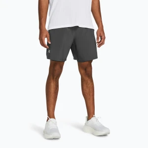 Spodenki do biegania męskie Under Armour Launch 7" 2IN1 castlerock/castlerock/reflective