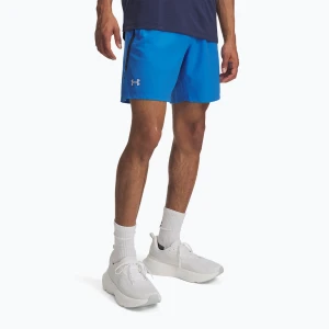 Spodenki do biegania męskie Under Armour Launch 7" blue atlantis/washed navy/reflective