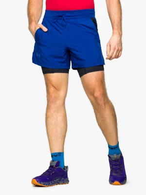 Spodenki do biegania męskie Under Armour Launch Elite 2in1 5&#039;&#039; Short - blue mirage/black/reflective