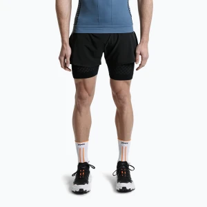 Spodenki do biegania męskie X-Bionic Twyce Race 2in1 black / charcoal