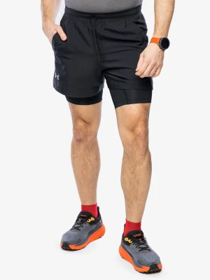 Spodenki do biegania Under Armour Launch 5 inch 2-in-1 Short - black/black/reflective