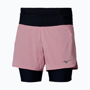 Spodenki do bieganie damskie Mizuno Trail Multipocket 2in1 rose elegance Różowy