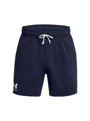 Spodenki dresowe męskie Under Armour UA Rival Terry 6in Short - granatowe