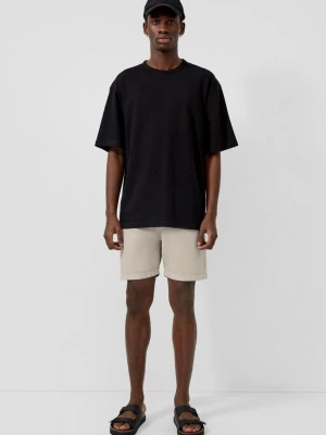 Spodenki jogger z mieszanki lnu QS