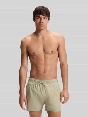 Spodenki kąpielowe o kroju regular fit z detalami z logo model 'ICONIC' Boss