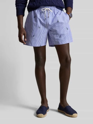 Spodenki kąpielowe o kroju regular fit z haftami Polo Ralph Lauren Underwear