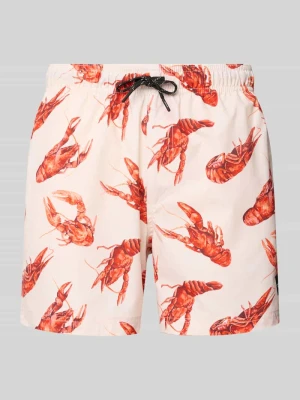 Spodenki kąpielowe o kroju regular fit z kieszenią z tyłu model ‘MAUI’ jack & jones