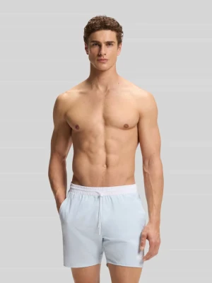 spodenki kąpielowe o kroju regular fit z nadrukiem z logo model 'STARFISH' Boss