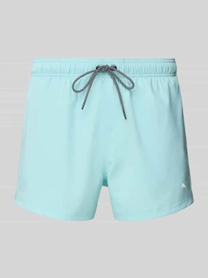 Spodenki kąpielowe o kroju regular fit z nadrukiem z logo Puma