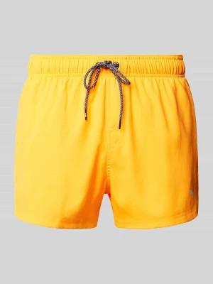 Spodenki kąpielowe o kroju regular fit z nadrukiem z logo Puma