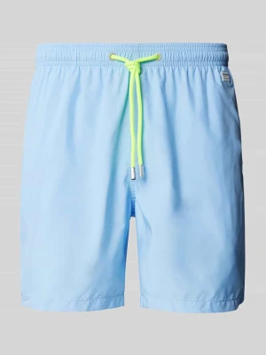Spodenki kąpielowe o kroju regular fit z naszywką logo model ‘LIGHTING PANTONE’ MC2 Saint Barth
