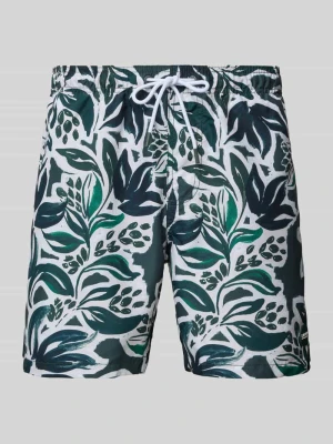 Spodenki kąpielowe o kroju regular fit z naszywką z logo model ‘Mike’ Shiwi